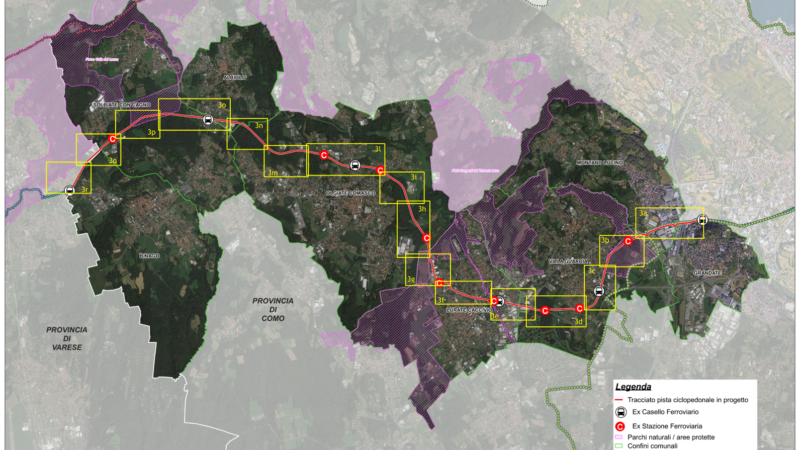 Presentato lo studio di fattibilità tecnico-economica per la realizzazione di una pista ciclopedonale sull’ex sedime ferroviario della linea “Grandate- Malnate”